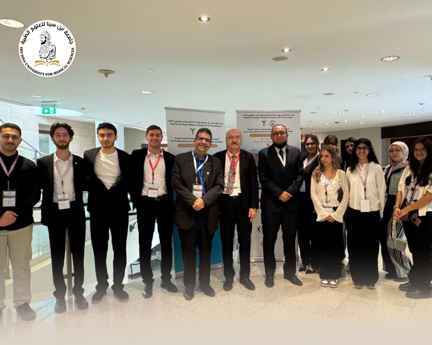 طلبة جامعة ابن سينا للعلوم الطبية يشاركون بأوراق علمية في المؤتمر التاسع لجمعية الصحة العامة في إنجاز أكاديمي متميز